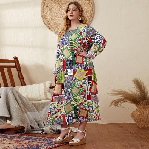 Robe tunique à imprimé géométrique - SHEIN - Modalova