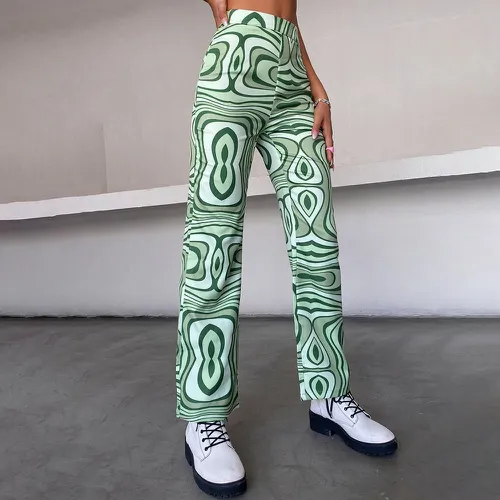 Pantalon l'années 90 taille haute à imprimé - SHEIN - Modalova
