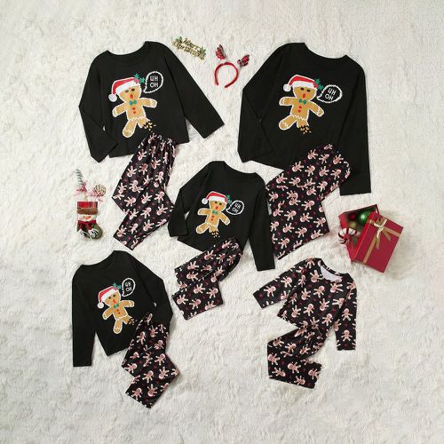 Ensemble de pyjama 1 pièce t-shirt à imprimé Noël avec 1 pièce pantalon - SHEIN - Modalova