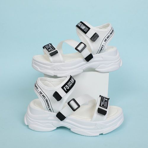 Sandales de sport à lettre à Hook-and-loop Fastener - SHEIN - Modalova