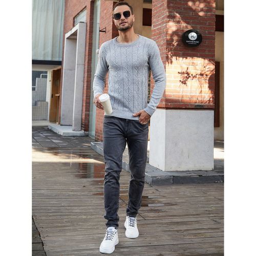 Homme Pull en tricot losangé - SHEIN - Modalova