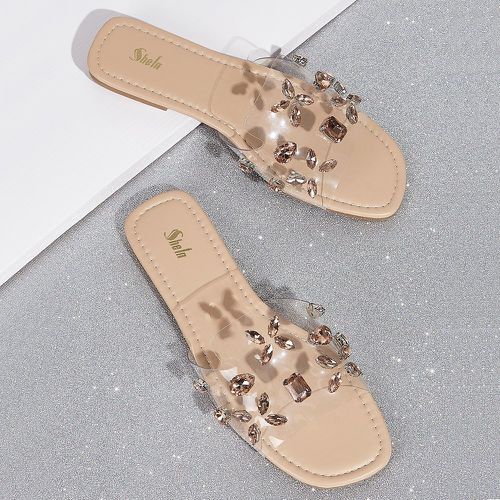 Sandales plates transparent à gemme - SHEIN - Modalova
