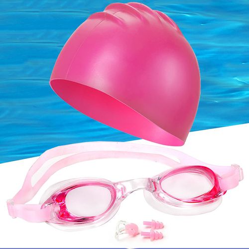 Pièces Lunettes de plongée anti-buée avec bonnet de bain - SHEIN - Modalova