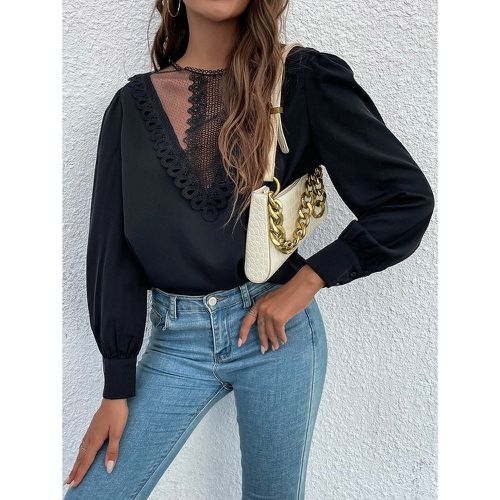 Blouse en dentelle manches bouffantes - SHEIN - Modalova