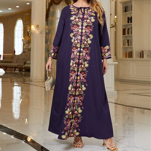 Robe tunique à imprimé floral à nœud - SHEIN - Modalova