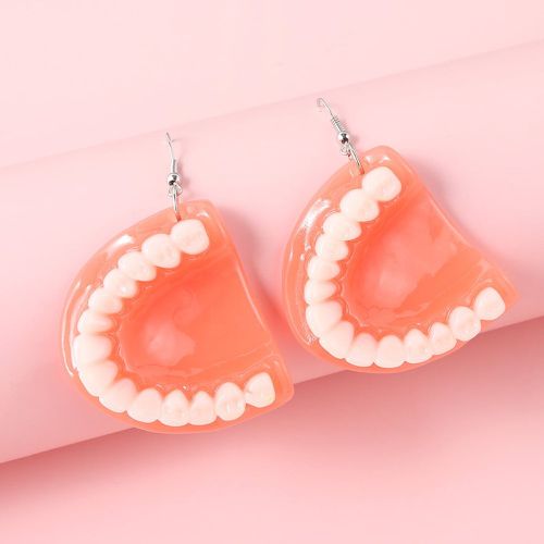 Boucles d'oreilles à design de faux dent halloween - SHEIN - Modalova