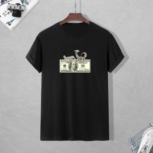 T-shirt à imprimé astronaute & argent - SHEIN - Modalova