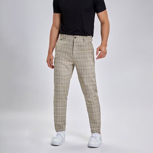 Pantalon tailleur à carreaux poche - SHEIN - Modalova