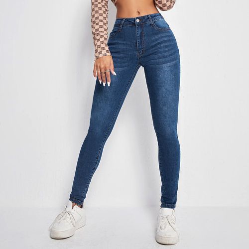 Jeans curve délavé zippée - SHEIN - Modalova