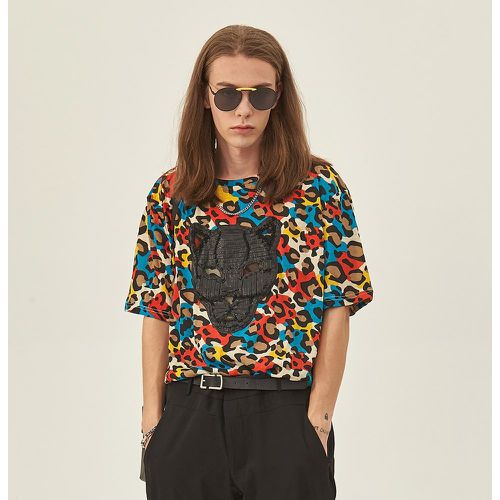 Homme T-shirt à applique léopard - SHEIN - Modalova