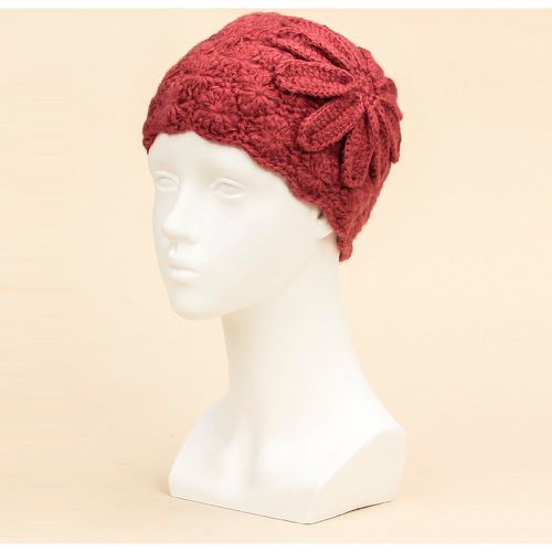 Bonnet à fleur en tricot - SHEIN - Modalova