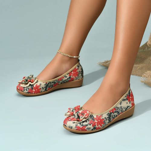 Chaussures plates à nœud papillon fleuri - SHEIN - Modalova