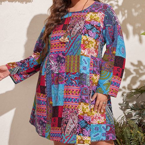 Robe tunique fleurie à imprimé - SHEIN - Modalova