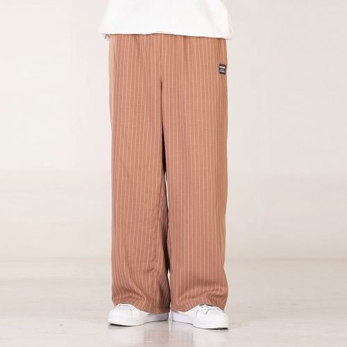 Pantalon ample à rayures à applique lettre - SHEIN - Modalova