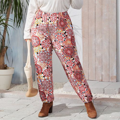Pantalon à taille élastique à imprimé mandala - SHEIN - Modalova