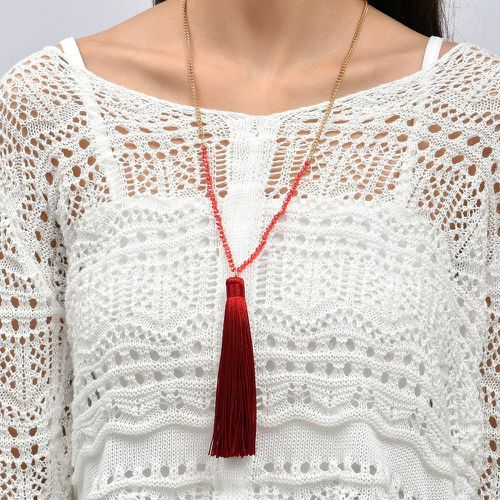 Collier avec pendentif à franges - SHEIN - Modalova
