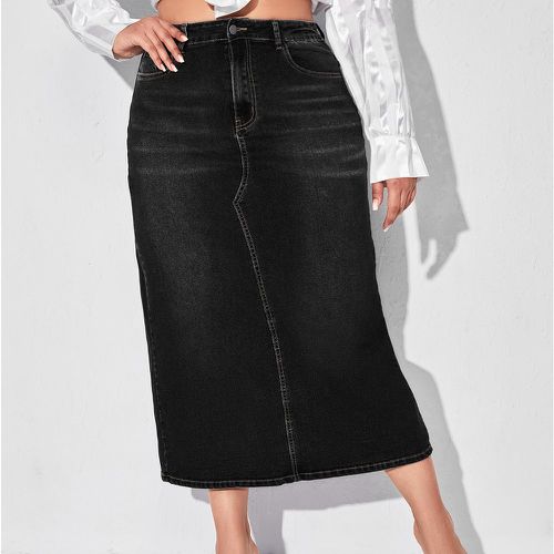 Jupe en jean taille haute fendue - SHEIN - Modalova