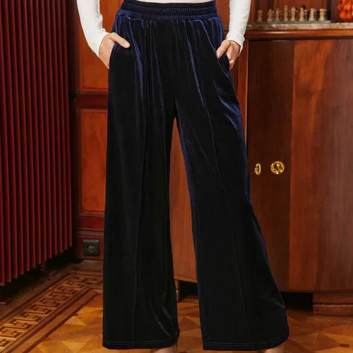 Pantalon ample en velours - SHEIN - Modalova