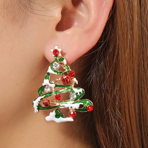 Clous d'oreilles avec arbre de Noël - SHEIN - Modalova