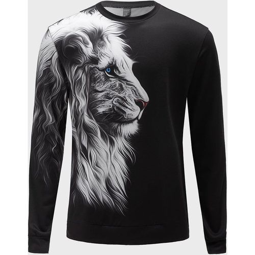 Homme Sweat-shirt à motif lion - SHEIN - Modalova