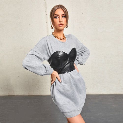 Robe sweat-shirt & Top bandeau - SHEIN - Modalova