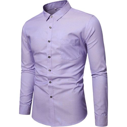 Chemise à patch à poche à bouton - SHEIN - Modalova