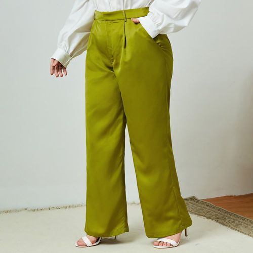 Pantalon à poche en satin - SHEIN - Modalova