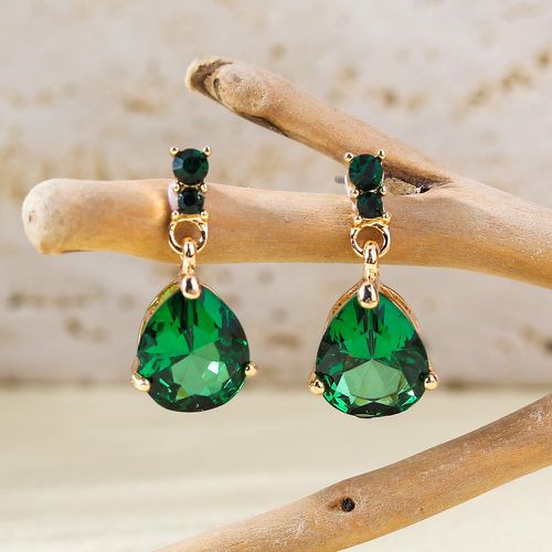 Boucles d'oreilles design goutte d'eau à gemme - SHEIN - Modalova