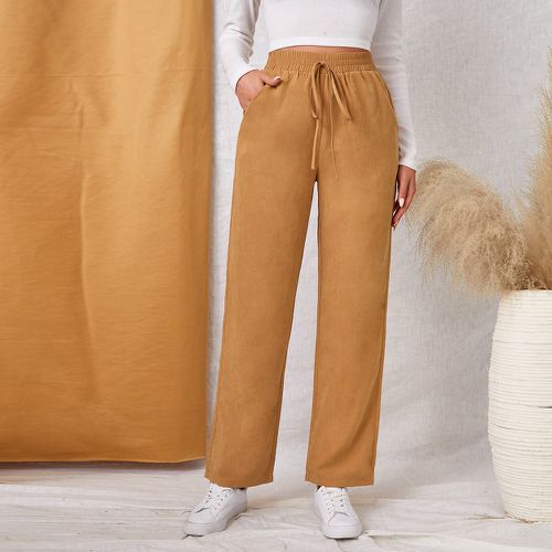 Pantalon taille haute à nœud à poche - SHEIN - Modalova