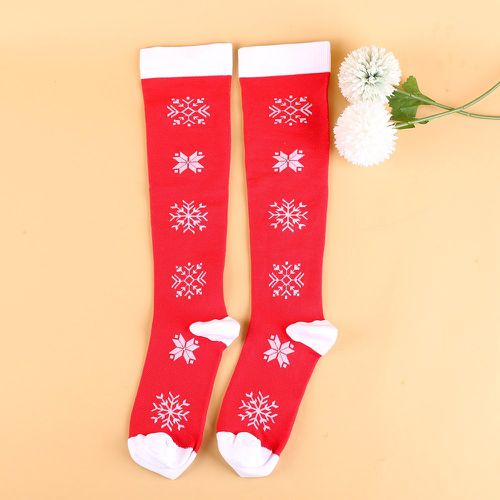 Chaussettes montantes Noël à imprimé flocon de neige - SHEIN - Modalova