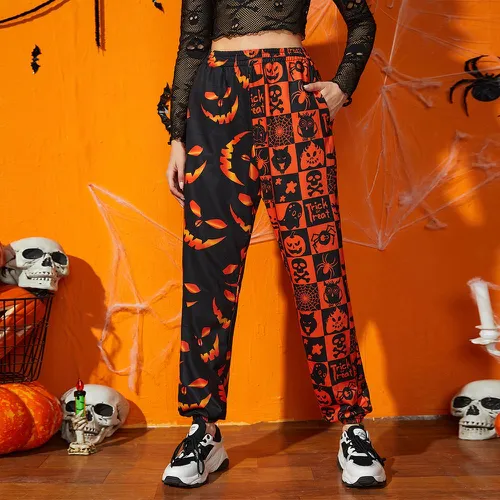 Pantalon de survêtement taille élastique à imprimé halloween - SHEIN - Modalova