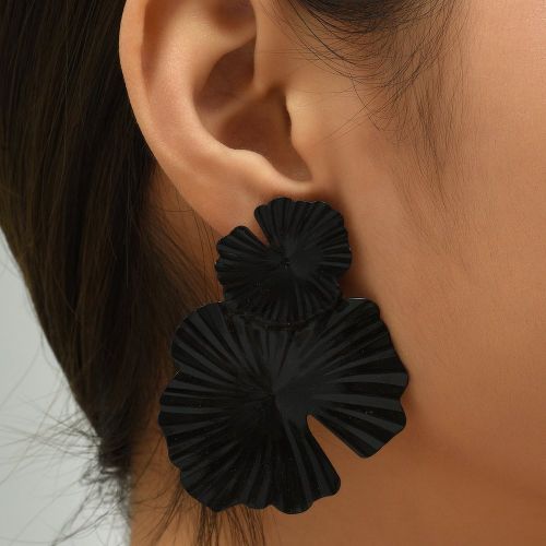 Boucles d'oreilles avec feuille de lotus - SHEIN - Modalova