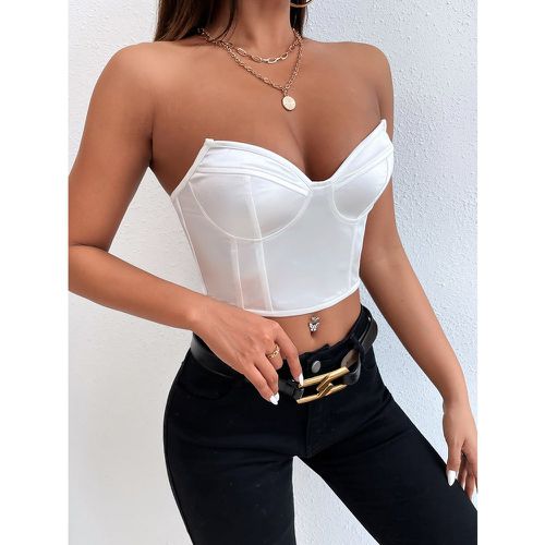 Top bandeau unicolore court bustier - SHEIN - Modalova