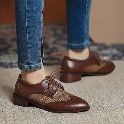 Chaussures bicolore à lacets oxford - SHEIN - Modalova