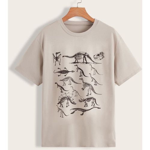 T-shirt dinosaure à imprimé squelette - SHEIN - Modalova