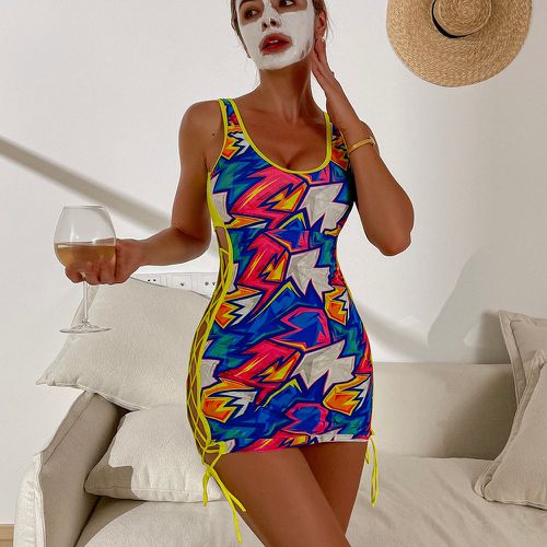 Bikini à imprimé à lacets - SHEIN - Modalova