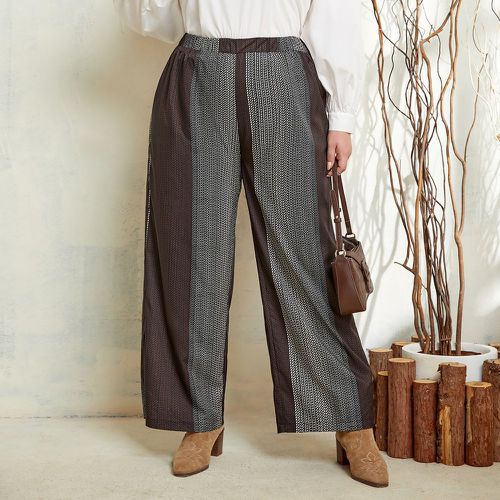 Pantalon à blocs de couleurs taille élastique - SHEIN - Modalova