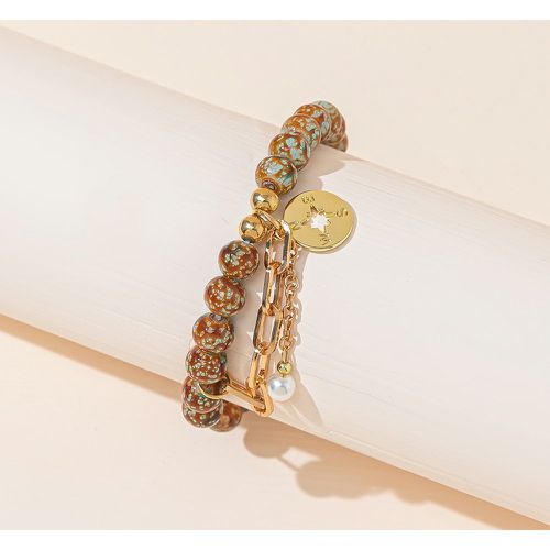Bracelet perlé céramique - SHEIN - Modalova