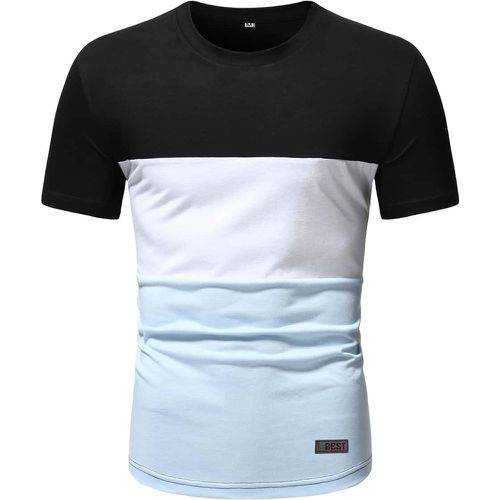 T-shirt à blocs de couleurs patch - SHEIN - Modalova