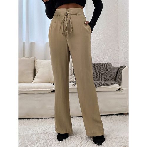 Pantalon ample à poches ceinturé - SHEIN - Modalova