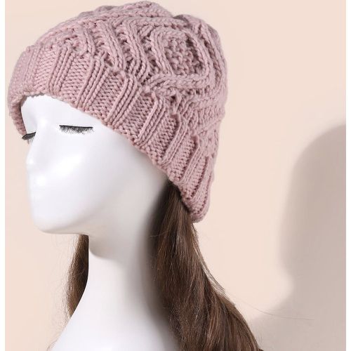 Bonnet en tricot unicolore - SHEIN - Modalova