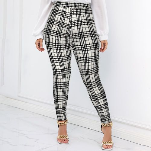 Pantalon moulant à carreaux - SHEIN - Modalova