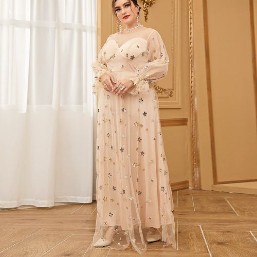 Robes de demoiselle d'honeur grandes tailles Sequins Volants Glamour Imprimés aléatoires - SHEIN - Modalova