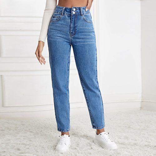 Jeans curve taille haute zippé - SHEIN - Modalova