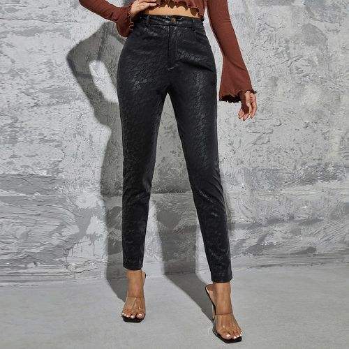 Pantalon taille haute en cuir PU - SHEIN - Modalova