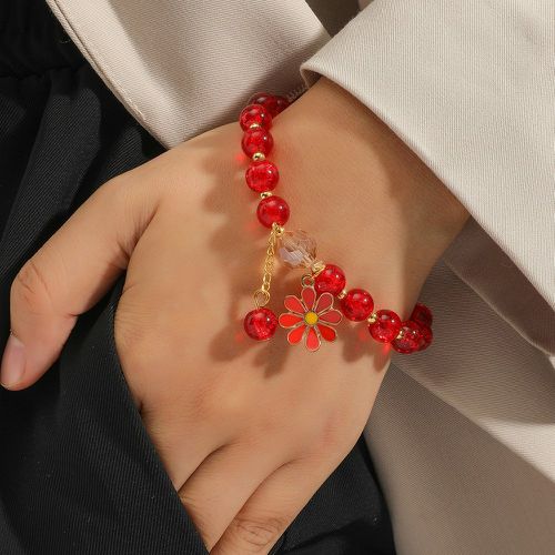 Bracelet à perles à fleur - SHEIN - Modalova