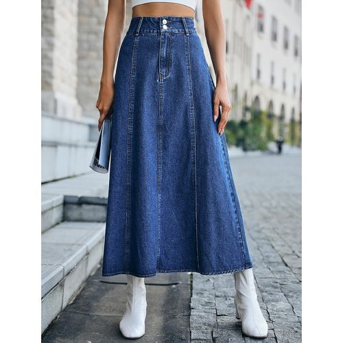 Jupe en jean taille haute délavé - SHEIN - Modalova