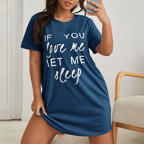 Robe de nuit à motif slogan - SHEIN - Modalova