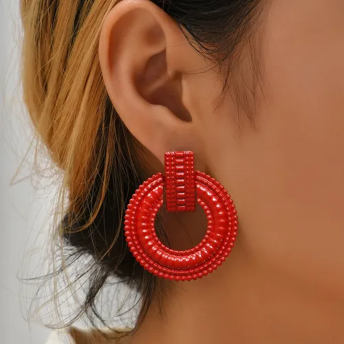 Boucles d'oreilles minimaliste cercle - SHEIN - Modalova