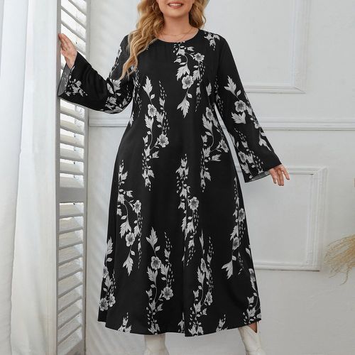 Robe tunique à imprimé floral manches évasées - SHEIN - Modalova